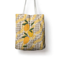 Maku'e Hawaiian Mango Palaka Tote Bag Aloha Hibiscus Pikake Lei LT9 - Polynesian Pride