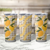 Maku'e Hawaiian Mango Palaka Tumbler Cup Aloha Hibiscus Pikake Lei LT9 - Polynesian Pride