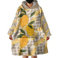 Maku'e Hawaiian Mango Palaka Wearable Blanket Hoodie Aloha Hibiscus Pikake Lei LT9 - Polynesian Pride