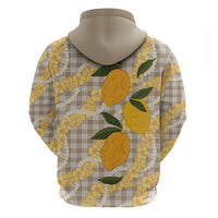 Maku'e Hawaiian Mango Palaka Zip Hoodie Aloha Hibiscus Pikake Lei LT9 - Polynesian Pride