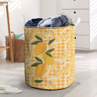 Alani Hawaiian Mango Palaka Laundry Basket Aloha Hibiscus Pikake Lei LT9 Orange - Polynesian Pride