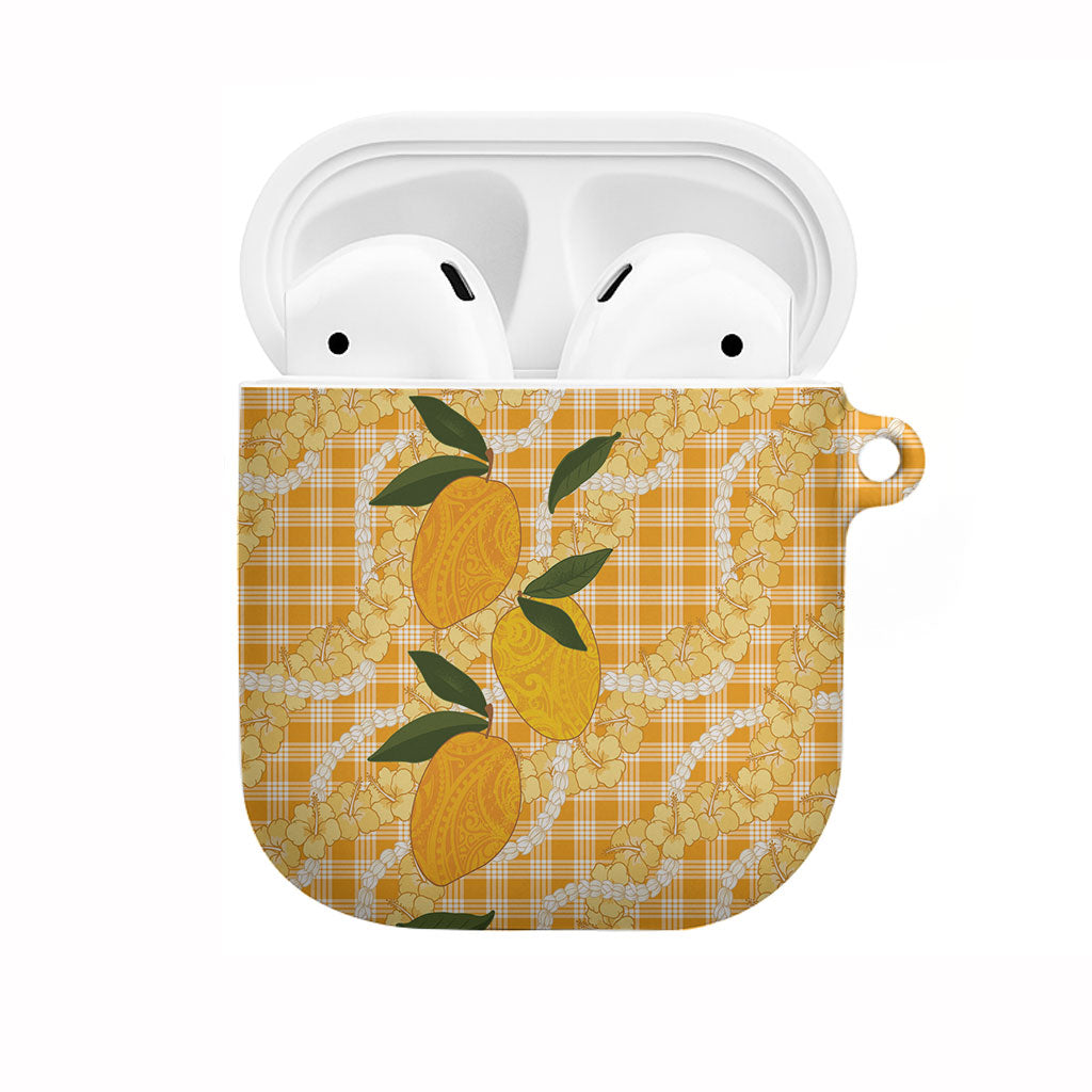 Alani Hawaiian Mango Palaka AirPods Case Aloha Hibiscus Pikake Lei LT9 Orange - Polynesian Pride
