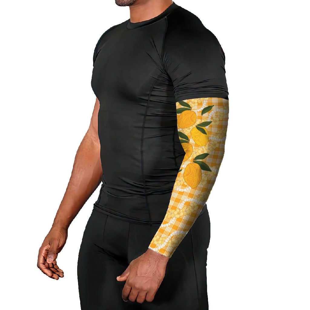 Alani Hawaiian Mango Palaka Arm Sleeves Aloha Hibiscus Pikake Lei LT9 - Polynesian Pride