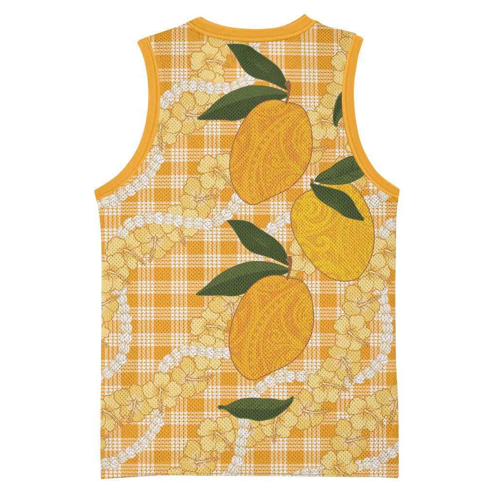 Alani Hawaiian Mango Palaka Basketball Jersey Aloha Hibiscus Pikake Lei LT9 - Polynesian Pride