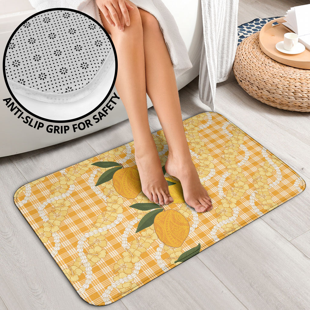 Alani Hawaiian Mango Palaka Bathroom Set Aloha Hibiscus Pikake Lei LT9 - Polynesian Pride