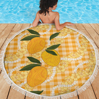 Alani Hawaiian Mango Palaka Beach Blanket Aloha Hibiscus Pikake Lei LT9 - Polynesian Pride
