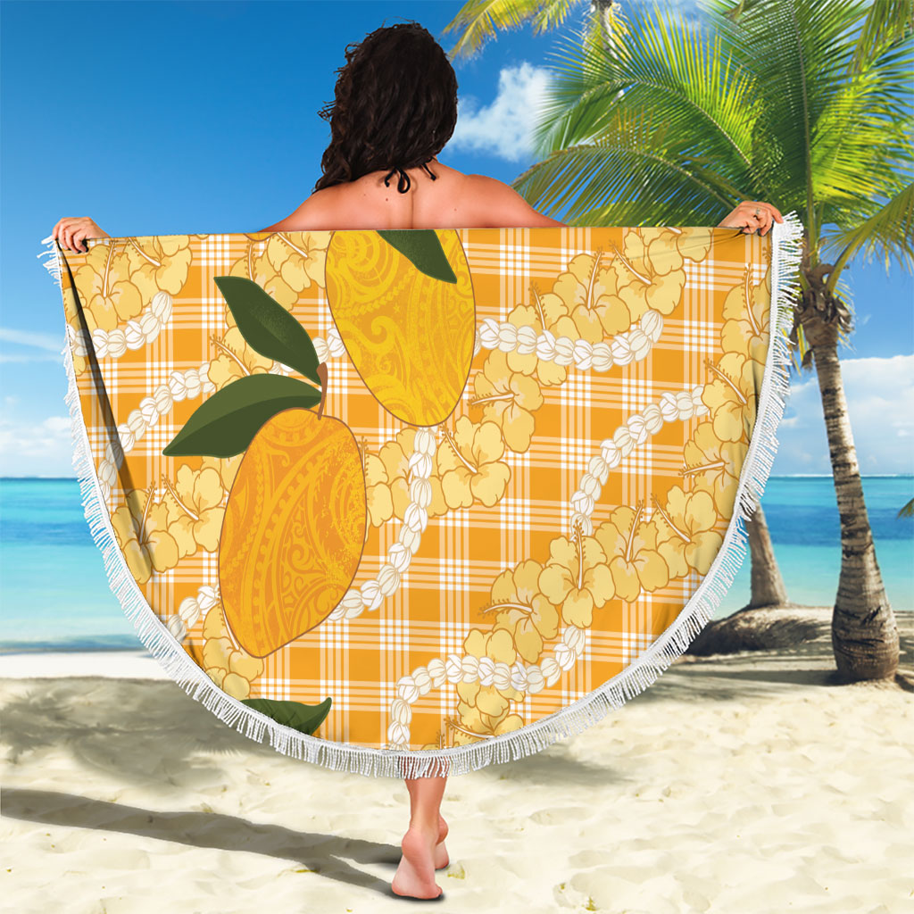 Alani Hawaiian Mango Palaka Beach Blanket Aloha Hibiscus Pikake Lei LT9 - Polynesian Pride