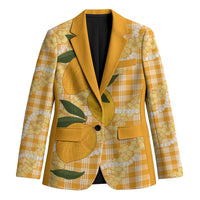 Alani Hawaiian Mango Palaka Blazer Aloha Hibiscus Pikake Lei LT9 Unisex Orange - Polynesian Pride