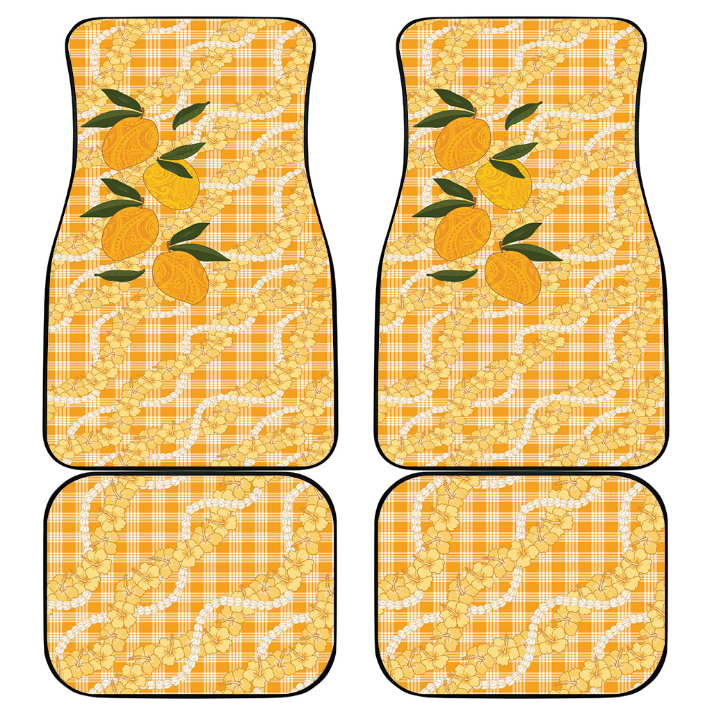 Alani Hawaiian Mango Palaka Car Mats Aloha Hibiscus Pikake Lei LT9 - Polynesian Pride