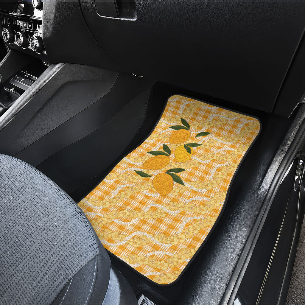 Alani Hawaiian Mango Palaka Car Mats Aloha Hibiscus Pikake Lei LT9 - Polynesian Pride