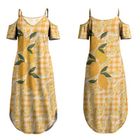 Alani Hawaiian Mango Palaka Couples Matching Summer Maxi Dress and Long Sleeve Button Shirt Aloha Hibiscus Pikake Lei LT9 - Polynesian Pride