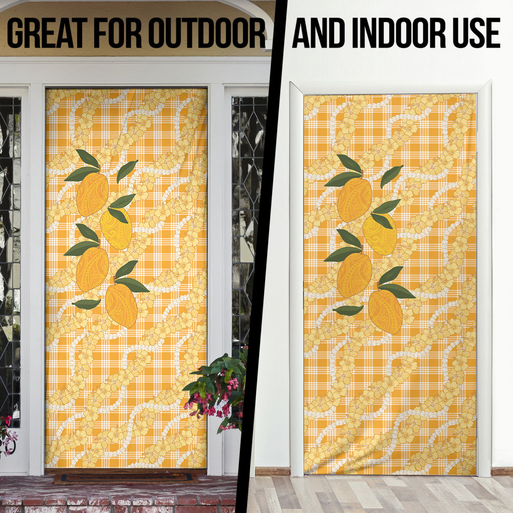 Alani Hawaiian Mango Palaka Door Cover Aloha Hibiscus Pikake Lei LT9 - Polynesian Pride