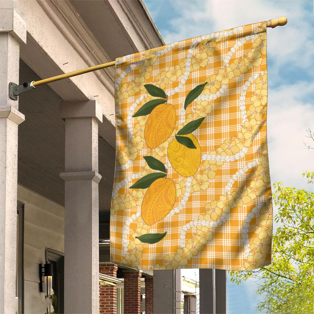 Alani Hawaiian Mango Palaka Garden Flag Aloha Hibiscus Pikake Lei LT9 House Flag Orange - Polynesian Pride