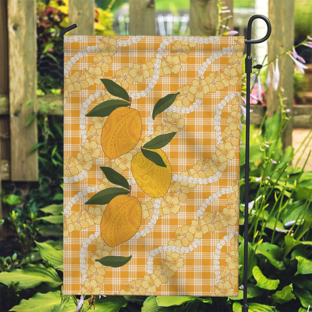 Alani Hawaiian Mango Palaka Garden Flag Aloha Hibiscus Pikake Lei LT9 Garden Flag Orange - Polynesian Pride