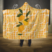 Alani Hawaiian Mango Palaka Hooded Blanket Aloha Hibiscus Pikake Lei LT9 - Polynesian Pride