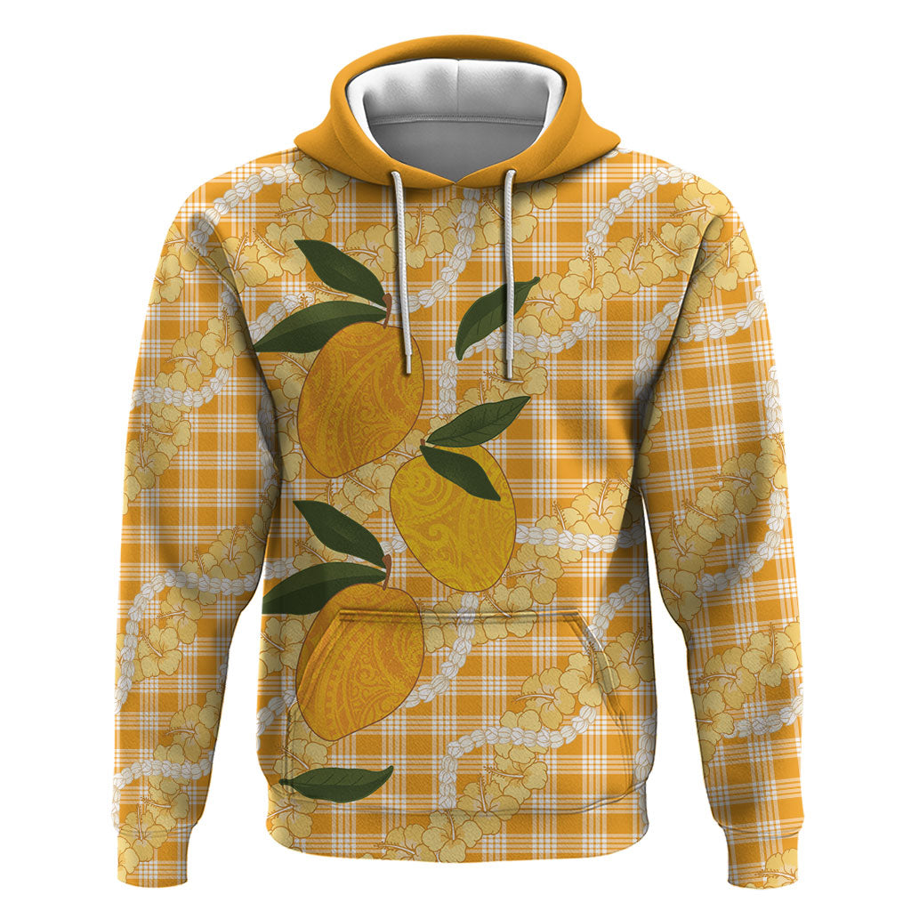 Alani Hawaiian Mango Palaka Hoodie Aloha Hibiscus Pikake Lei LT9 Pullover Hoodie Orange - Polynesian Pride