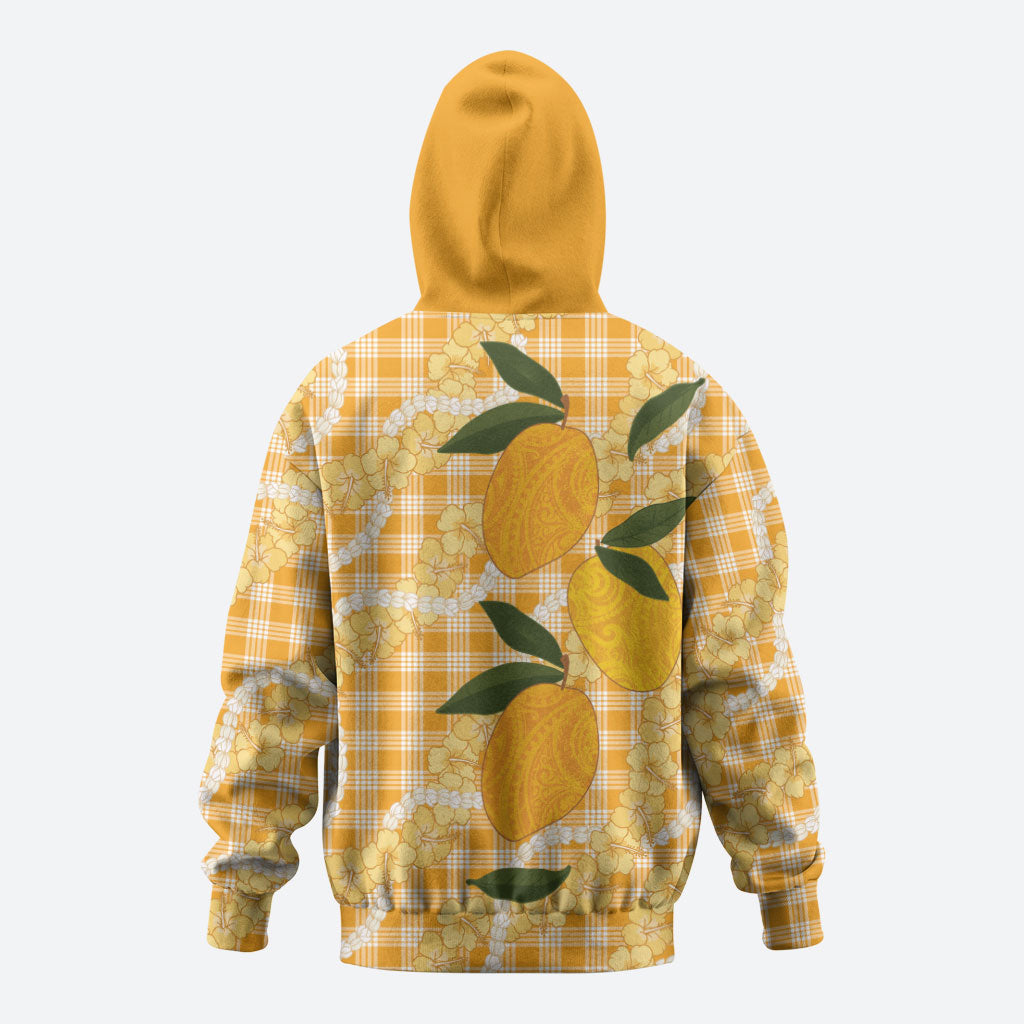 Alani Hawaiian Mango Palaka Hoodie Aloha Hibiscus Pikake Lei LT9 - Polynesian Pride