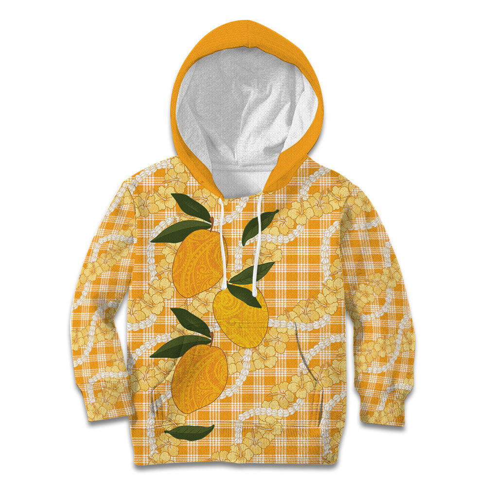 Alani Hawaiian Mango Palaka Kid Hoodie Aloha Hibiscus Pikake Lei LT9 Hoodie Orange - Polynesian Pride