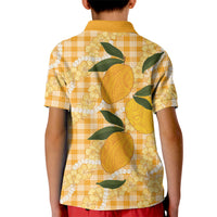 Alani Hawaiian Mango Palaka Kid Polo Shirt Aloha Hibiscus Pikake Lei LT9 - Polynesian Pride