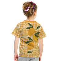 Alani Hawaiian Mango Palaka Kid T Shirt Aloha Hibiscus Pikake Lei LT9 - Polynesian Pride