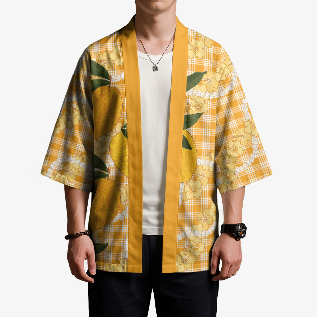 Alani Hawaiian Mango Palaka Kimono Aloha Hibiscus Pikake Lei LT9 - Polynesian Pride