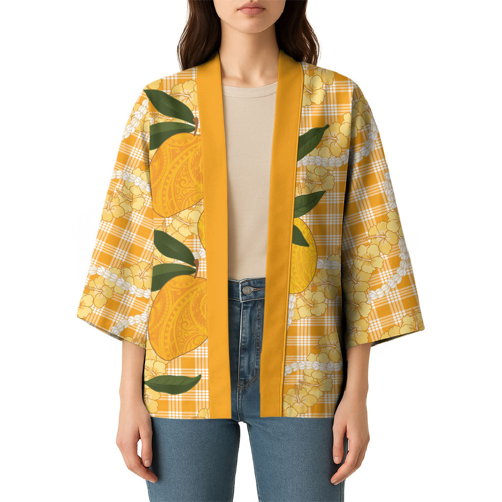 Alani Hawaiian Mango Palaka Kimono Aloha Hibiscus Pikake Lei LT9 - Polynesian Pride