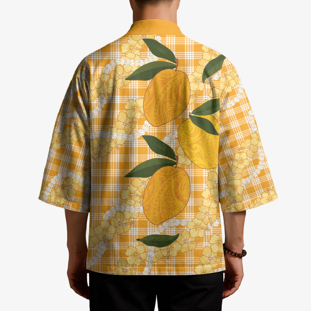 Alani Hawaiian Mango Palaka Kimono Aloha Hibiscus Pikake Lei LT9 - Polynesian Pride