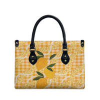 Alani Hawaiian Mango Palaka Leather Bag Aloha Hibiscus Pikake Lei LT9 - Polynesian Pride