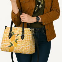 Alani Hawaiian Mango Palaka Leather Bag Aloha Hibiscus Pikake Lei LT9 - Polynesian Pride