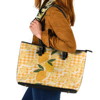Alani Hawaiian Mango Palaka Leather Tote Bag Aloha Hibiscus Pikake Lei LT9 Orange - Polynesian Pride