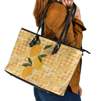 Alani Hawaiian Mango Palaka Leather Tote Bag Aloha Hibiscus Pikake Lei LT9 - Polynesian Pride