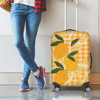 Alani Hawaiian Mango Palaka Luggage Cover Aloha Hibiscus Pikake Lei LT9 - Polynesian Pride
