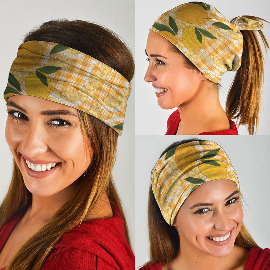 Alani Hawaiian Mango Palaka Neck Gaiter Aloha Hibiscus Pikake Lei LT9 - Polynesian Pride