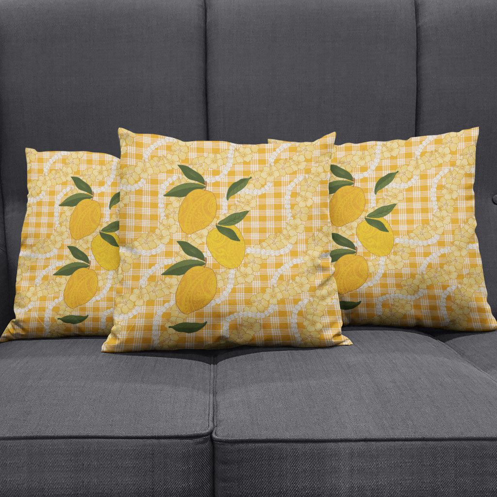 Alani Hawaiian Mango Palaka Pillow Cover Aloha Hibiscus Pikake Lei LT9 - Polynesian Pride