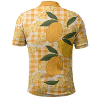 Alani Hawaiian Mango Palaka Polo Shirt Aloha Hibiscus Pikake Lei LT9 - Polynesian Pride