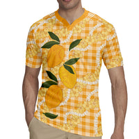 Alani Hawaiian Mango Palaka Rugby Jersey Aloha Hibiscus Pikake Lei LT9 - Polynesian Pride