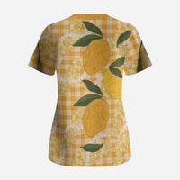 Alani Hawaiian Mango Palaka Scrub Top Aloha Hibiscus Pikake Lei LT9 - Polynesian Pride