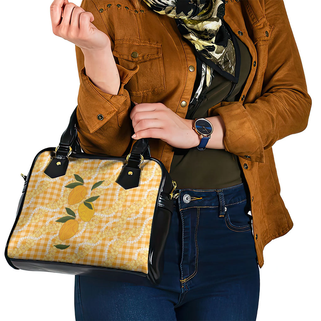 Alani Hawaiian Mango Palaka Shoulder Handbag Aloha Hibiscus Pikake Lei LT9 - Polynesian Pride
