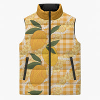 Alani Hawaiian Mango Palaka Sleeveless Puffer Jacket Aloha Hibiscus Pikake Lei LT9 Unisex Orange - Polynesian Pride