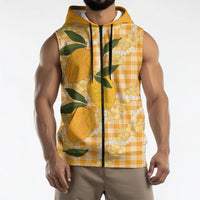 Alani Hawaiian Mango Palaka Sleeveless Zip Hoodie Aloha Hibiscus Pikake Lei LT9 - Polynesian Pride