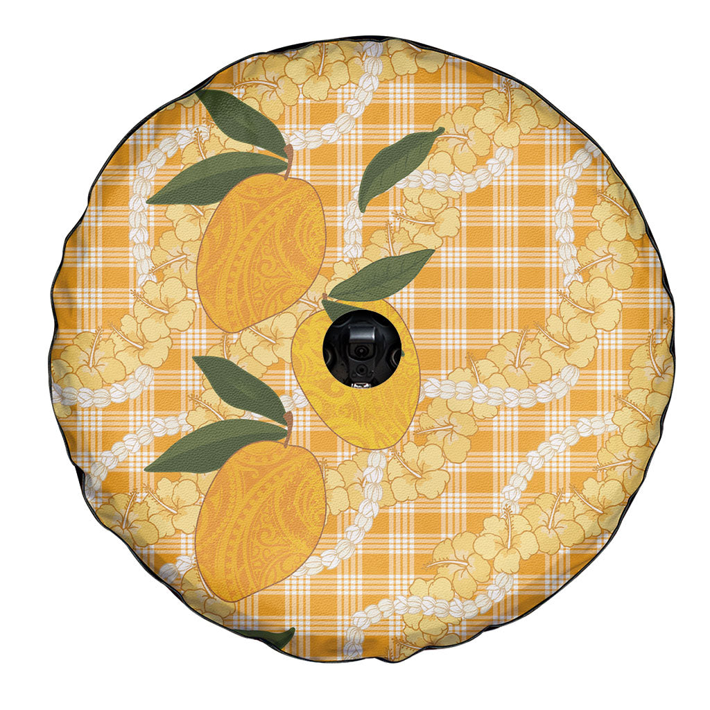 Alani Hawaiian Mango Palaka Spare Tire Cover Aloha Hibiscus Pikake Lei LT9 - Polynesian Pride