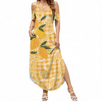 Alani Hawaiian Mango Palaka Summer Maxi Dress Aloha Hibiscus Pikake Lei LT9 Women Orange - Polynesian Pride