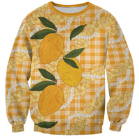 Alani Hawaiian Mango Palaka Sweatshirt Aloha Hibiscus Pikake Lei LT9 Unisex Orange - Polynesian Pride