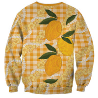 Alani Hawaiian Mango Palaka Sweatshirt Aloha Hibiscus Pikake Lei LT9 - Polynesian Pride