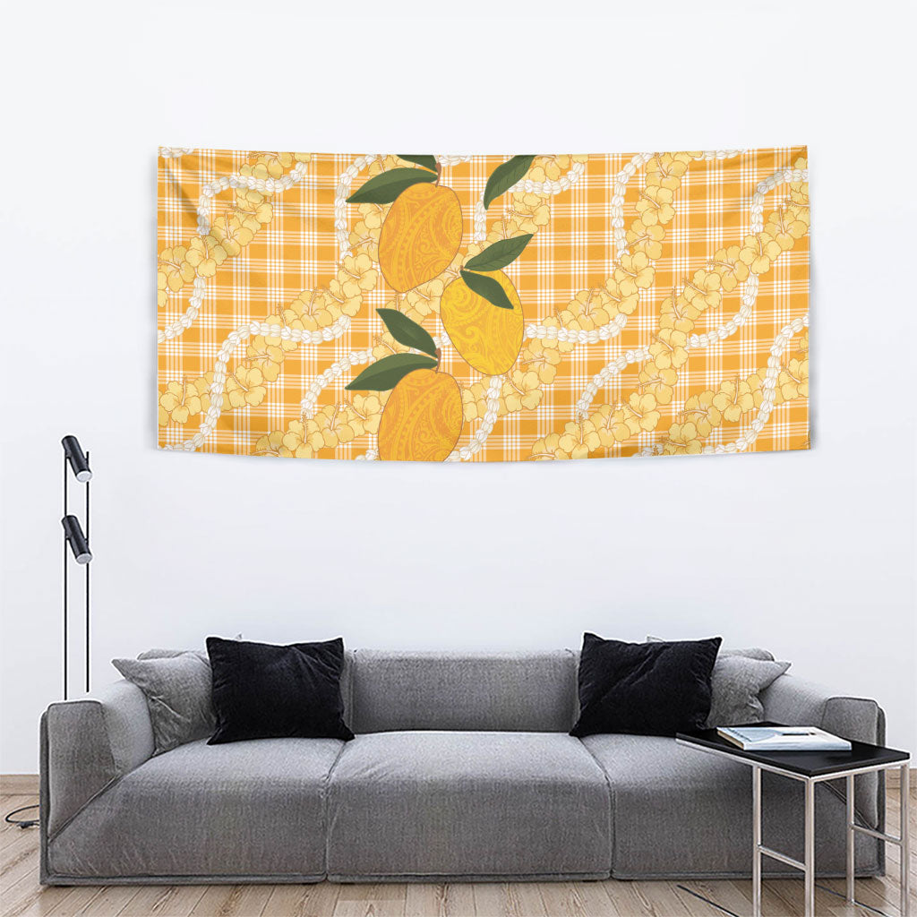 Alani Hawaiian Mango Palaka Tapestry Aloha Hibiscus Pikake Lei LT9 - Polynesian Pride