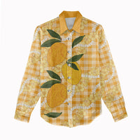 Alani Hawaiian Mango Palaka Women Casual Shirt Aloha Hibiscus Pikake Lei LT9 - Polynesian Pride