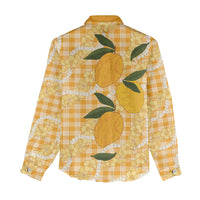 Alani Hawaiian Mango Palaka Women Casual Shirt Aloha Hibiscus Pikake Lei LT9 - Polynesian Pride