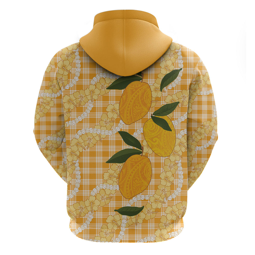 Alani Hawaiian Mango Palaka Zip Hoodie Aloha Hibiscus Pikake Lei LT9 - Polynesian Pride