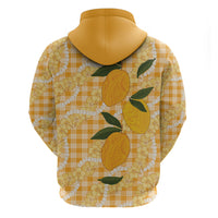Alani Hawaiian Mango Palaka Zip Hoodie Aloha Hibiscus Pikake Lei LT9 - Polynesian Pride
