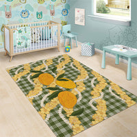 Uliuli Ahiahia Hawaiian Mango Palaka Area Rug Aloha Hibiscus Pikake Lei LT9 - Polynesian Pride